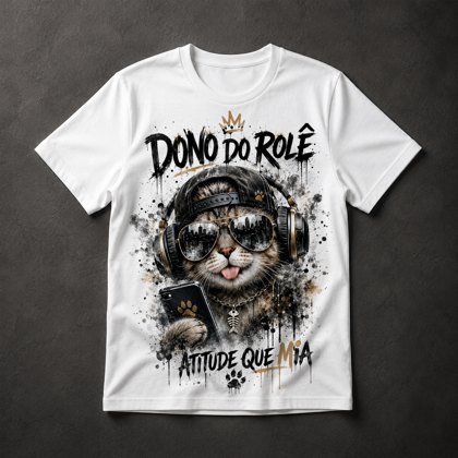 Camiseta Gato Estiloso