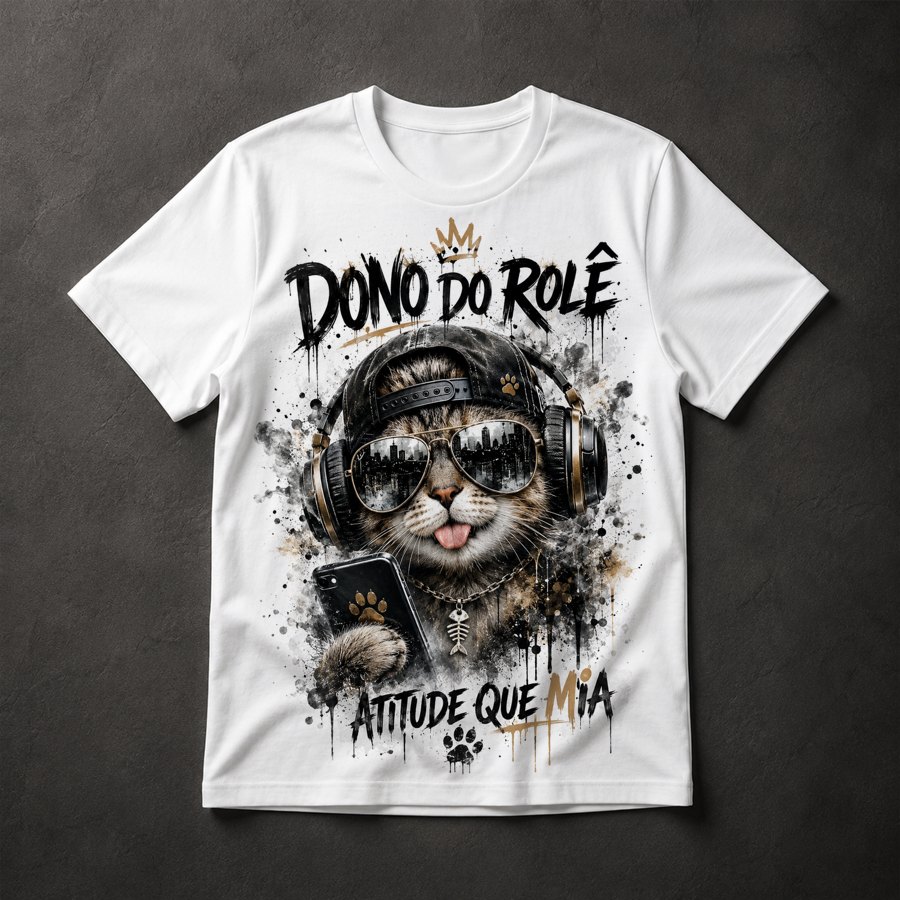 Camiseta Gato Estiloso