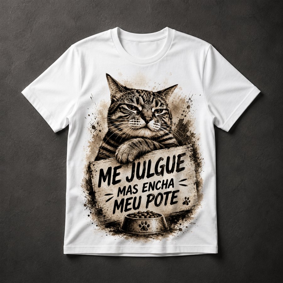 Camiseta Gato Irônico