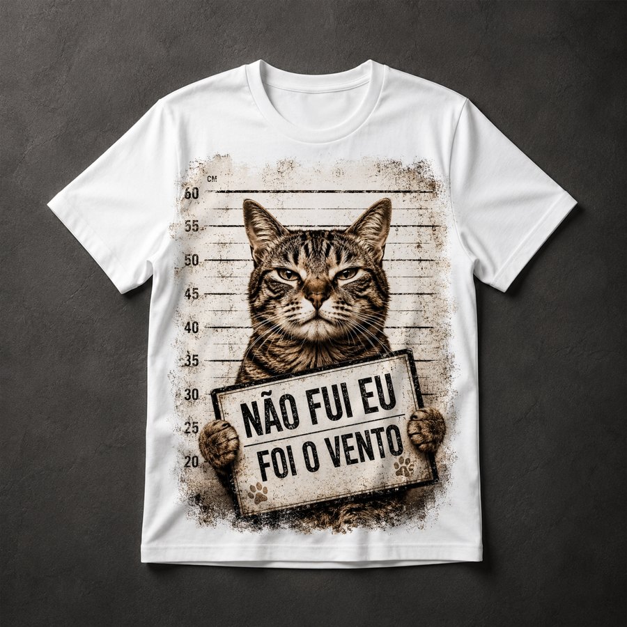 Camiseta Gato Suspeito