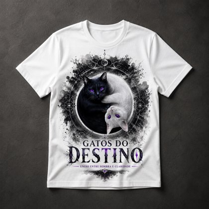 Camiseta Gatos Yin Yang