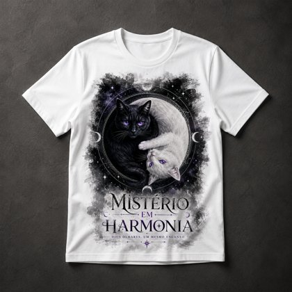 Camiseta Gatos Yin Yang