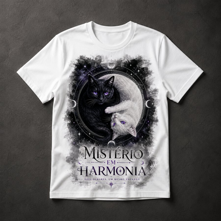 Camiseta Gatos Yin Yang