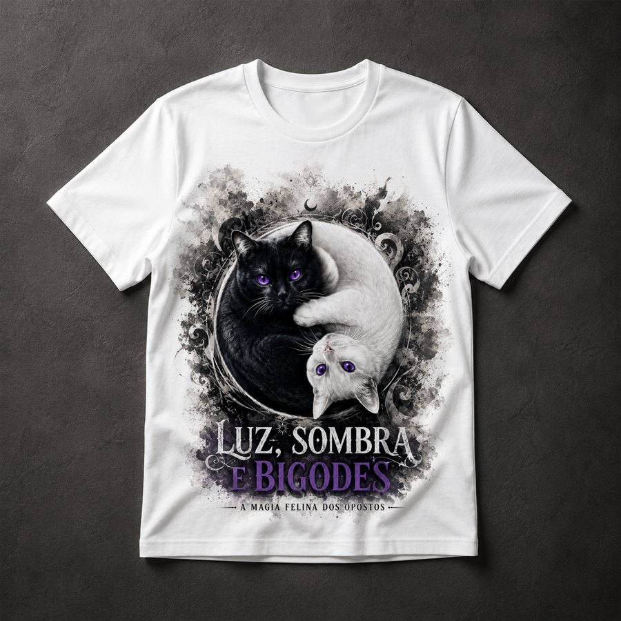 Camiseta Gatos Yin Yang