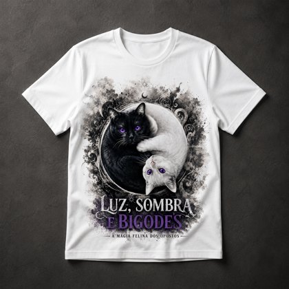 Camiseta Gatos Yin Yang