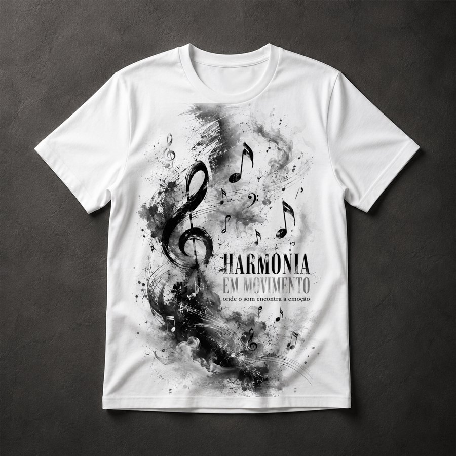 Camiseta Música Aquarela