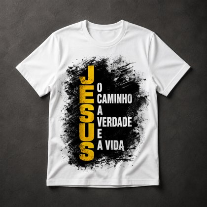 Camiseta Jesus Caminho Verdade Vida