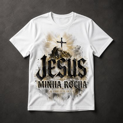 Camiseta Jesus Minha Rocha