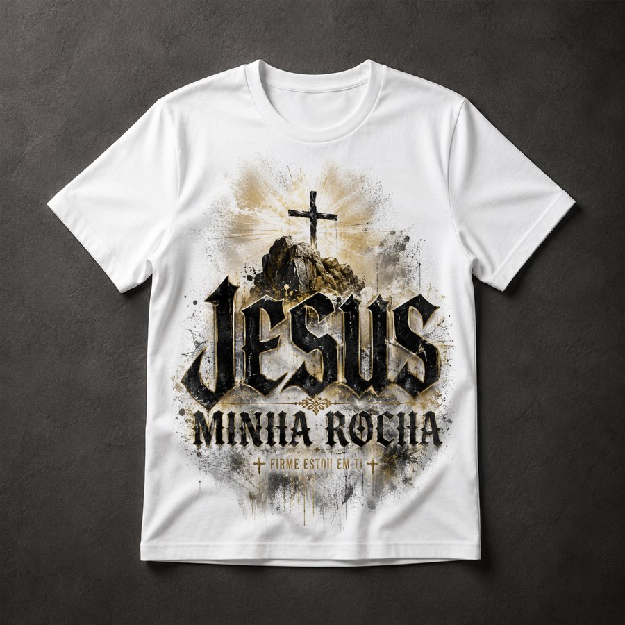 Camiseta Jesus Minha Rocha
