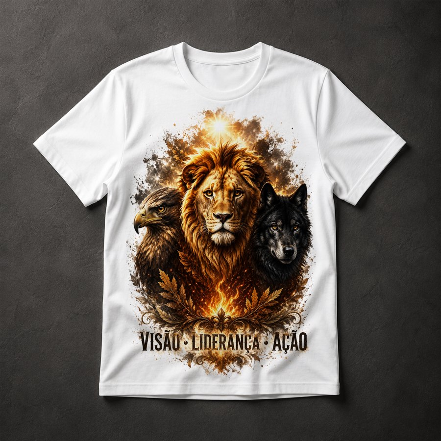 Camiseta Leão Águia Lobo