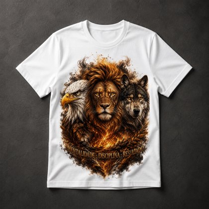 Camiseta Leão Águia Lobo
