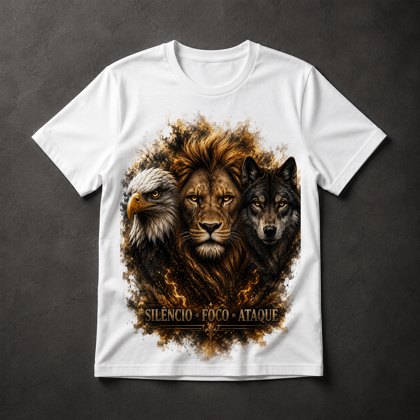 Camiseta Leão Águia Lobo