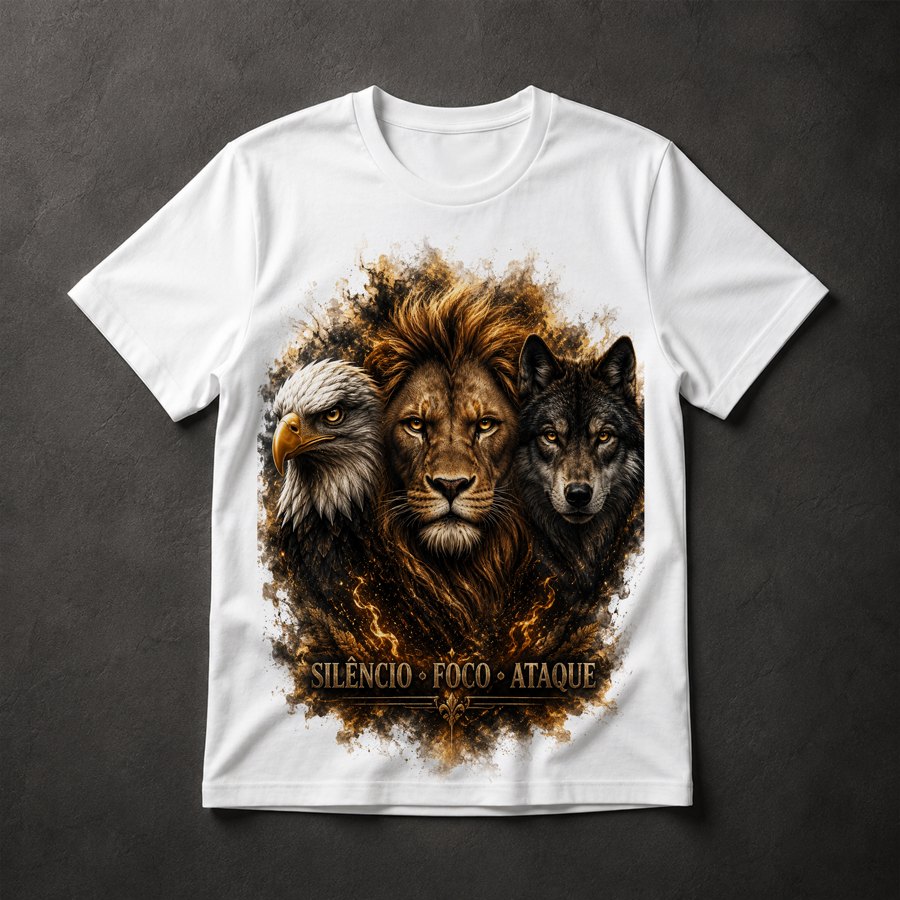 Camiseta Leão Águia Lobo