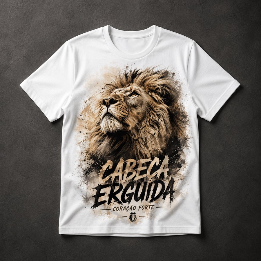 Camiseta Leão Cabeça Erguida