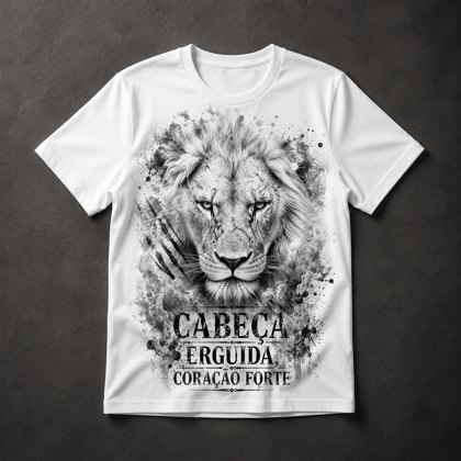 Camiseta Leão Cabeça Erguida