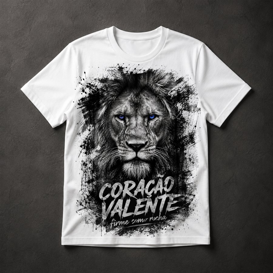 Camiseta leão motivacional