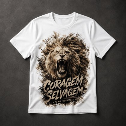 Camiseta Leão Coragem Selvagem