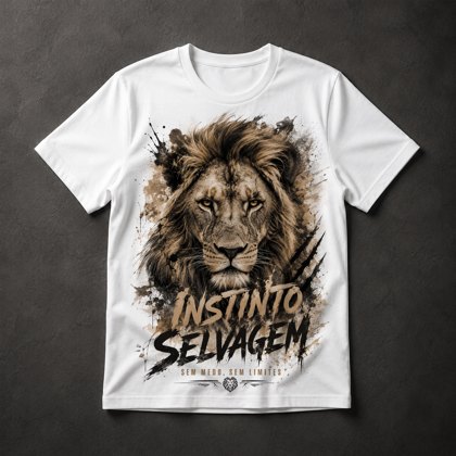 Camiseta Leão Instinto Selvagem