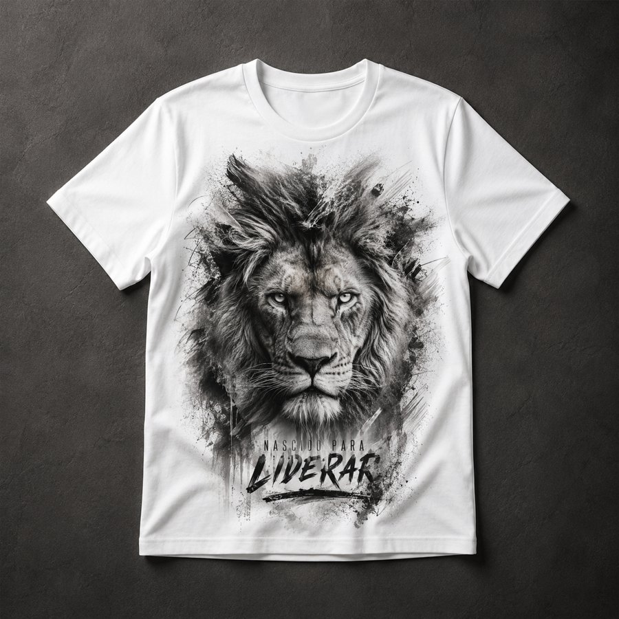 Camiseta Leão Nascido para Liderar