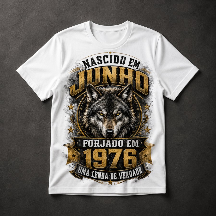 Camiseta aniversário lobo