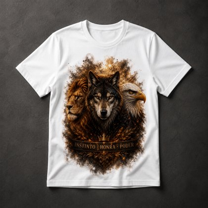 Camiseta Lobo Leão Águia