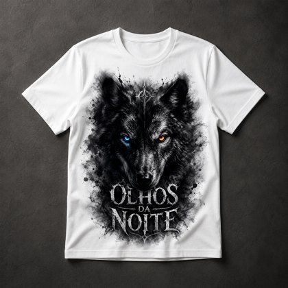 Camiseta Lobo Olhos da Noite