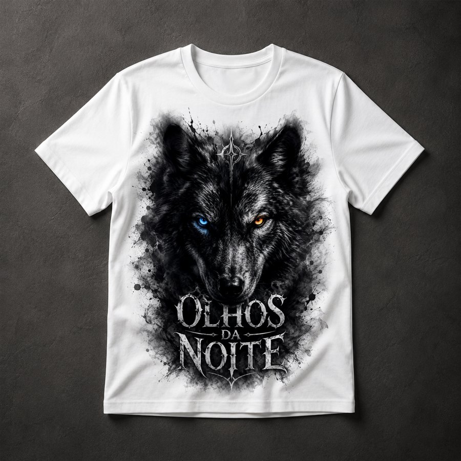 Camiseta Lobo Olhos da Noite
