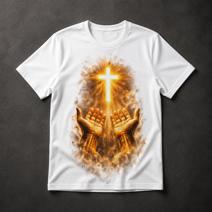 Camiseta Mãos e Cruz
