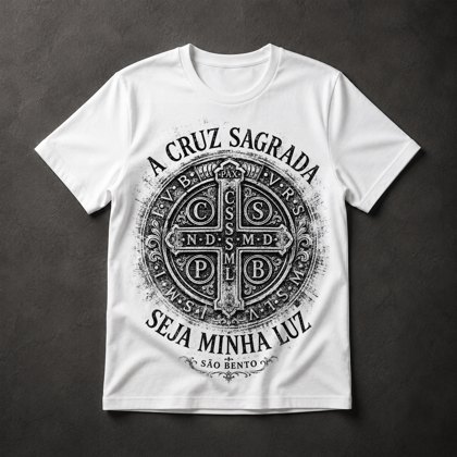 Camiseta Medalha São Bento