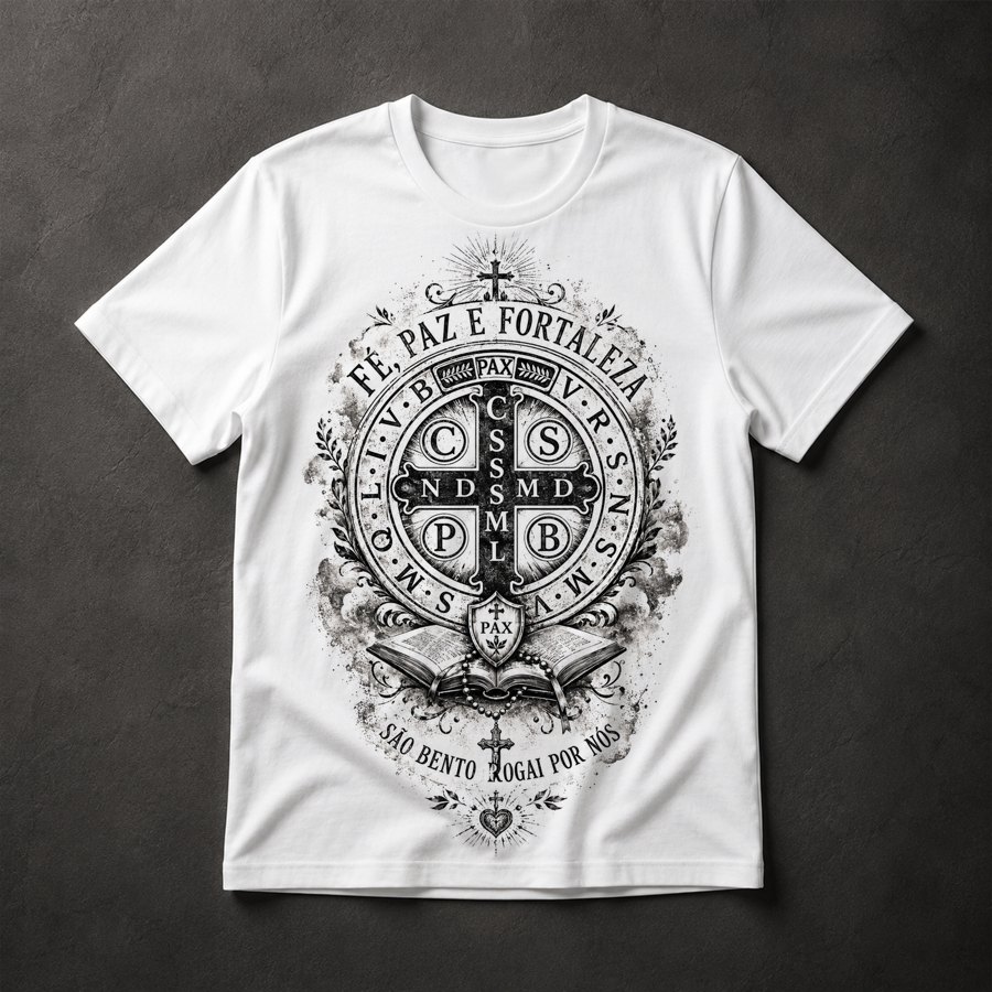 Camiseta Medalha São Bento