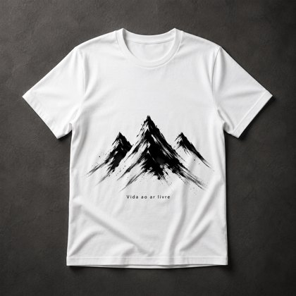 Camiseta Montanhas Minimalistas