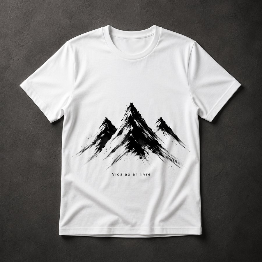 Camiseta Montanhas Minimalistas