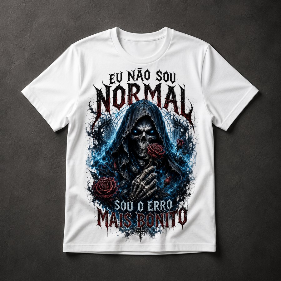 Camiseta Morte com Rosas