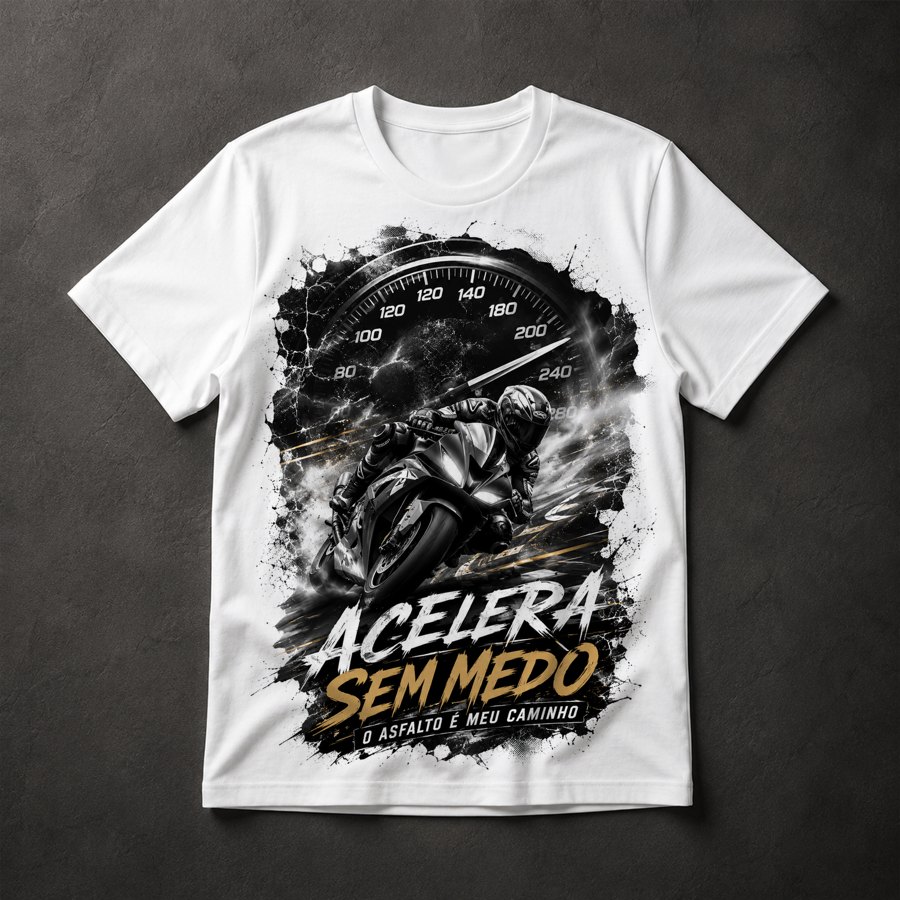 Camiseta Motociclismo Frase