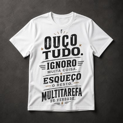 Camiseta Multitarefa Frases
