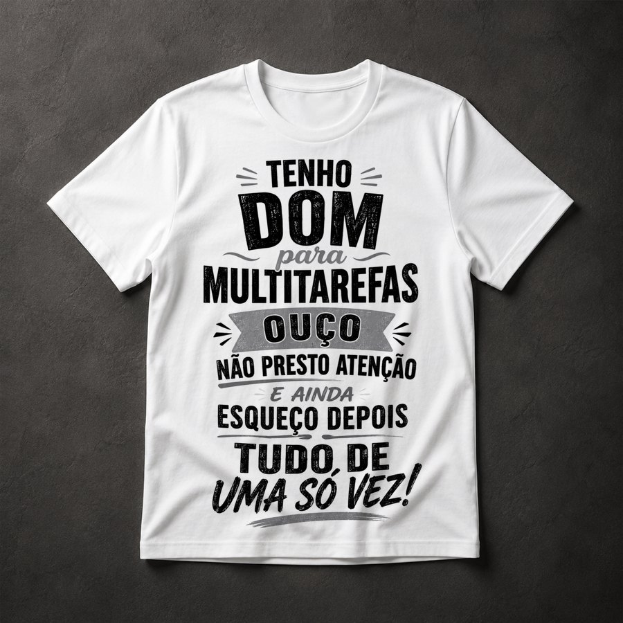 Camiseta Multitarefas Engraçado