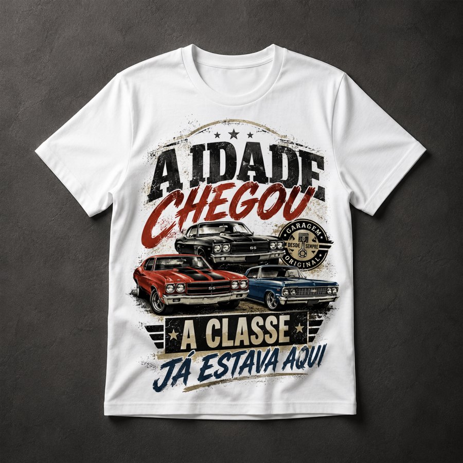 Camiseta carros clássicos