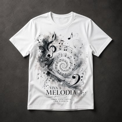 Camiseta música melodia