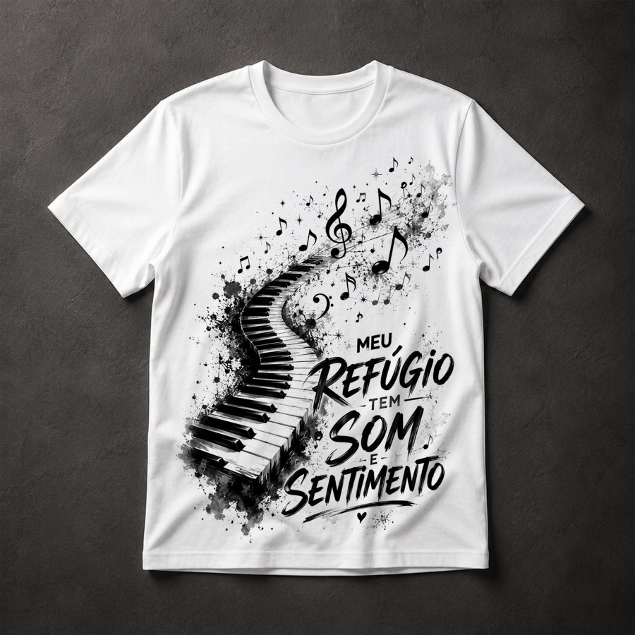Camiseta Música Piano