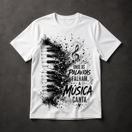 Camiseta Música Piano