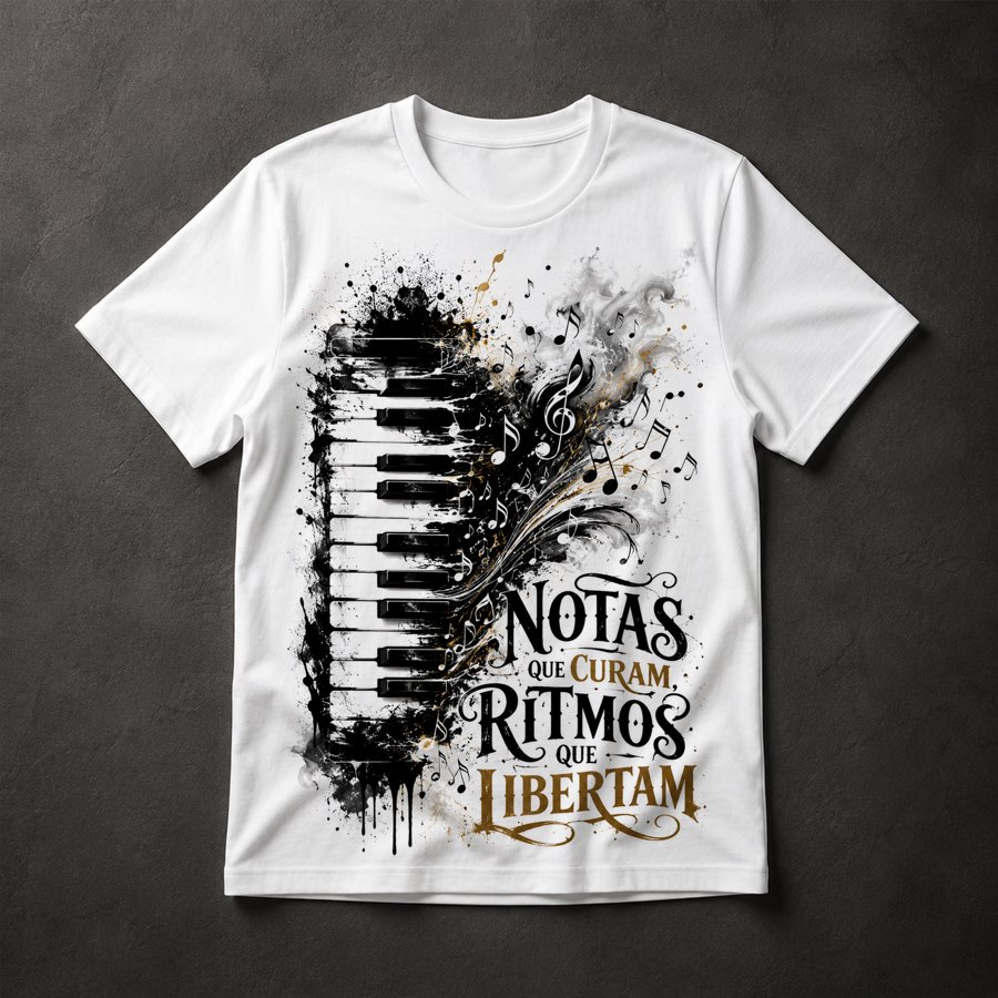 Camiseta Música Piano