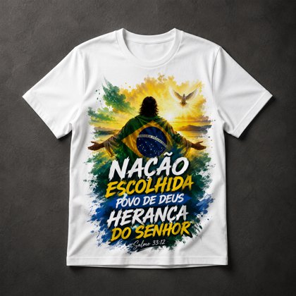 Camiseta Nação Escolhida Brasil