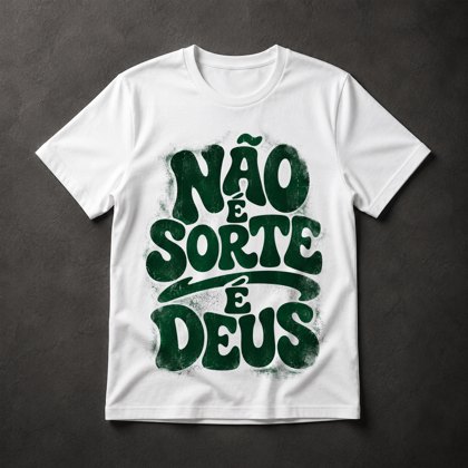 Camiseta Não é Sorte é Deus