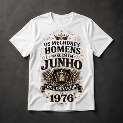 Camiseta Nascido em Junho 1976