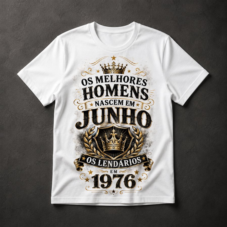 Camiseta Nascido em Junho 1976