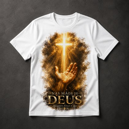 Camiseta Nas Mãos de Deus