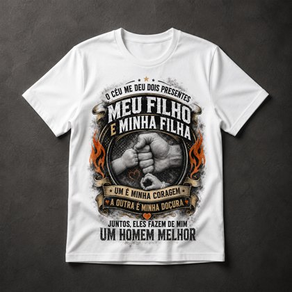 Camiseta Pai Filho Filha