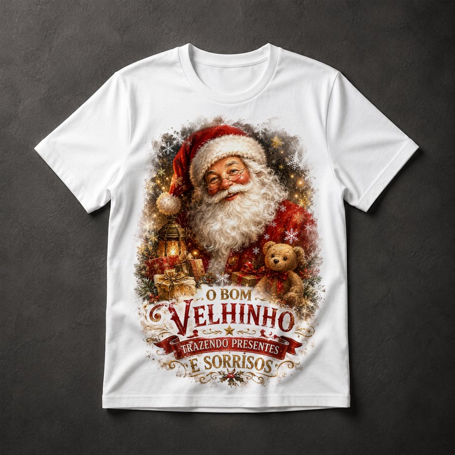 Camiseta Papai Noel Vintage