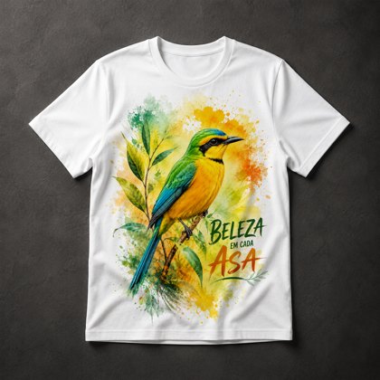 Camiseta Pássaro Tropical