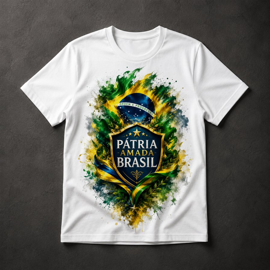 Camiseta Pátria Amada Brasil